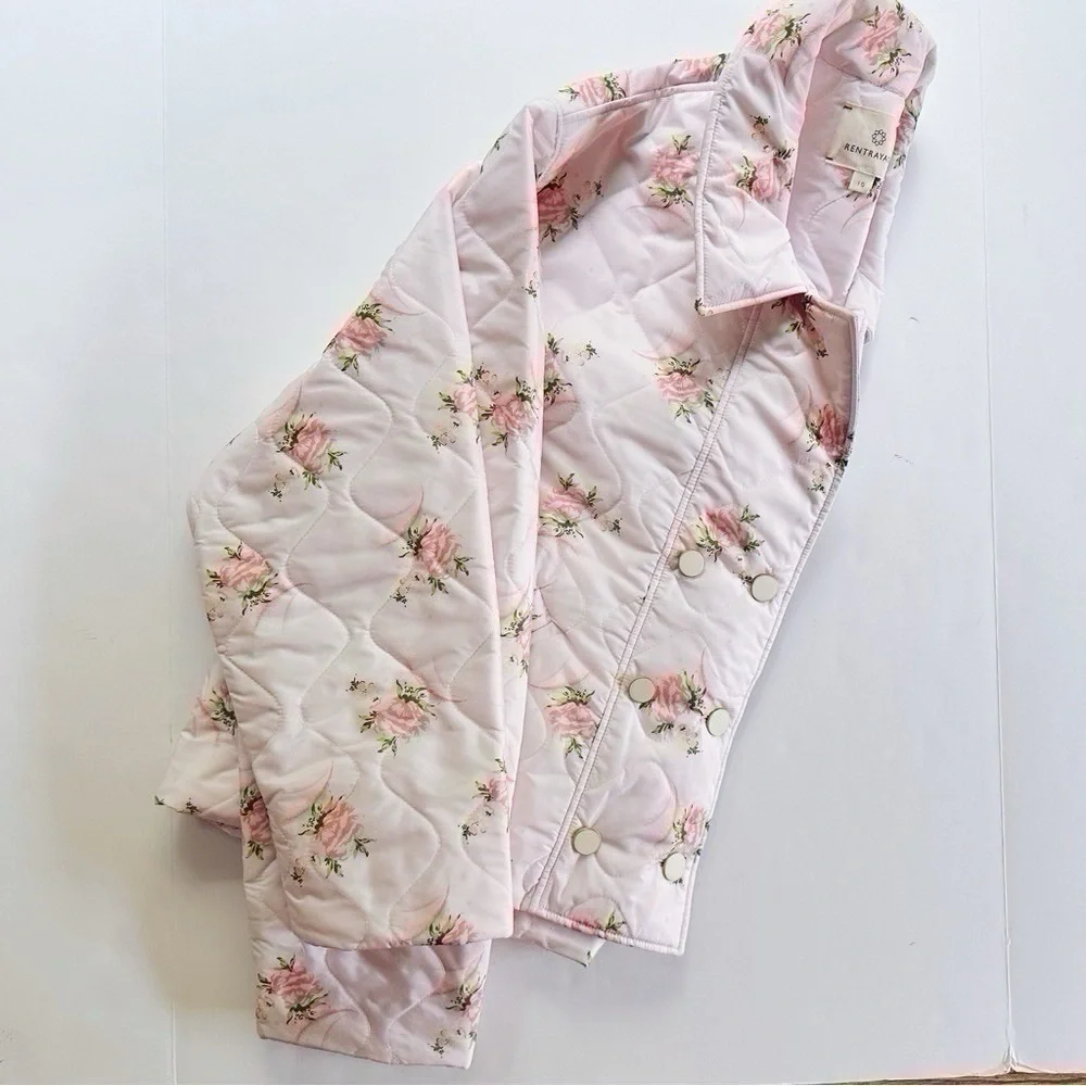 Rentrayage Melba Roses Floral Quilted Bomber Jacket - Picture 5 of 11